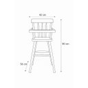 Ver imagem 3 de Cadeira de Alimentação para Bebê em Madeira Castanho Piratini