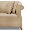 Ver imagem 6 de Sofá Living 2 Lugares 1,80m Vênus Linho Pés Castanho - Pallazio - Dourado