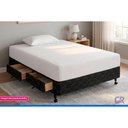Ver imagem 2 de Cama Base c/Aux 4 Gavetas Casal Castor Poli Black 138x188x27