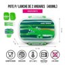 Pote P- Lanche de 2 Andares Infantil 400ml Jacki Design - Pimpolhos Verde - 5