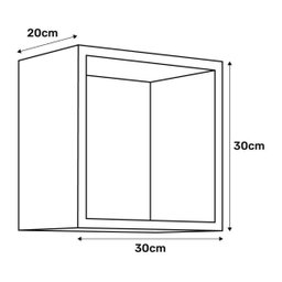 Kit 03 Nichos de Parede Decorativo para Quarto Sala Luiza:branco - 4 Kit 03 Nichos de Parede Decorativo para Quarto Sala Luiza:branco - 4