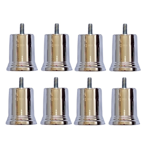 Kit 8 Pés para Cama Box Sofá Móveis 6cm Lis Cromado