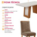 Ver imagem 7 de Mesa de Jantar Carolina 180cm Tampo MDF Vidro Canto Copo com 6 Cadeiras Safira