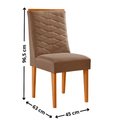 Ver imagem 3 de Mesa de Jantar Carolina 180cm Tampo MDF Vidro Canto Copo com 6 Cadeiras Safira