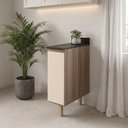 Ver imagem 5 de Balcão com Tampo 1 Porta MDF 20 cm Kali 1679622 Carvalho Toq Off White Nicioli