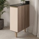 Ver imagem 2 de Balcão com Tampo 1 Porta MDF 20 cm Kali 1679622 Carvalho Toq Off White Nicioli