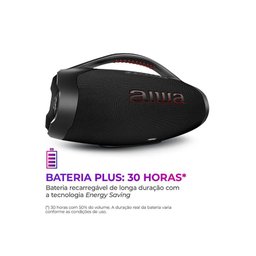 Caixa de Som Boombox Plus Aiwa Bbs-01b 200w Bt 30h Ip66 Usb - 4