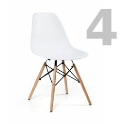 Conjunto Mesa de Jantar Redonda 100cm Norah com 4 Cadeiras Eiffel - Iaza Móveis - 5