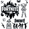 Papel de Parede Adesivo Teen Fortnite Branco e Preto - 4