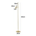 Ver imagem 3 de Luminária de Chão Piso Teas Dicroica Par16 Halopin 163xø25cm Metal e Vidro Dourado Fosco e Preto - N