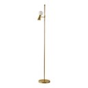 Ver imagem 1 de Luminária de Chão Piso Teas Dicroica Par16 Halopin 163xø25cm Metal e Vidro Dourado Fosco e Preto - N