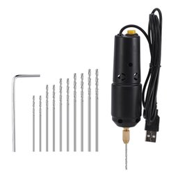 Mini Furadeira Usb Portátil Artesanato Resina Madeira Jóias - 1