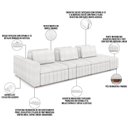 Ver imagem 4 de Sofá Ilha com Puff para Sala Living 365cm Amber M03 Bouclê Branco - Lyam Decor