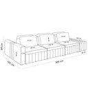 Ver imagem 5 de Sofá Ilha com Puff para Sala Living 365cm Amber M03 Bouclê Branco - Lyam Decor