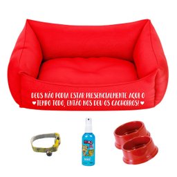 Kit Pet Com Cama Cachorro Gato M 57X37 Deus Deu Cachorros - 3