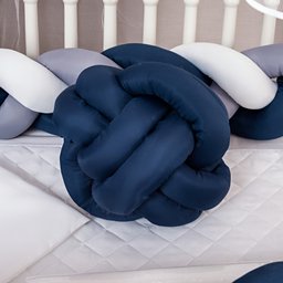 KIT JOGO DE BERÇO AMERICANO TRANÇADO FOFURA PARA BEBÊ MENINO E MENINA 11 PEÇAS COM EDREDOM E SAIA - 4