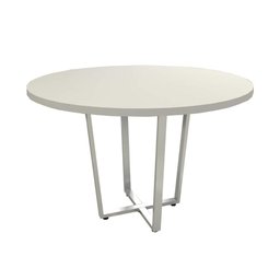 Mesa de Reunião Industrial Cinza 110cm Pés em Metal F5  - 5