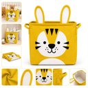 Ver imagem 2 de Cesto Organizador Infantil Dobrável para Brinquedos e Roupas [Amarelo]