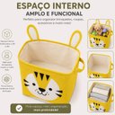 Ver imagem 4 de Cesto Organizador Infantil Dobrável para Brinquedos e Roupas [Amarelo]