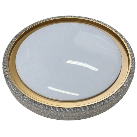 Luminaria Plafon Led 3 Tons Cristal Luxo Controle Remoto Loja Casa Trabalho Residencial Comercial Mo
