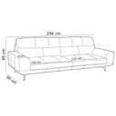 Ver imagem 4 de Sofá 3 Lugares para Sala Living Industrial 256cm Cádis L06 Couro Marrom Escuro - Lyam Decor