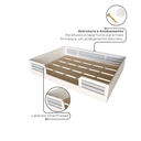 Ver imagem 6 de Cama Montessoriana Casal Infantil Lua Branco/Cinza Cristal