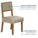 Ver imagem 7 de Kit 6 Cadeiras para Sala de Jantar Pés em Madeira Maciça Liz Bege/Cinamomo/Veludo