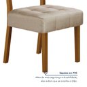 Ver imagem 6 de Kit 6 Cadeiras para Sala de Jantar Pés em Madeira Maciça Liz Bege/Cinamomo/Veludo