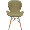 Ver imagem 3 de Cadeira Charles Eames Eiffel Slim Wood Estofada - Bege
