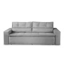 Ver imagem 4 de Sofá Retrátil e Reclinável 2 Lugares com Molas 1,80m Veronica Suede Cinza