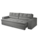 Ver imagem 5 de Sofá Retrátil e Reclinável 2 Lugares com Molas 1,80m Veronica Suede Cinza