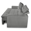 Ver imagem 7 de Sofá Retrátil e Reclinável 2 Lugares com Molas 1,80m Veronica Suede Cinza