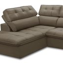 Ver imagem 6 de Sofá 4 Lugares Retrátil Reclinável Chaise Esquerdo 288cm Solin F04 Veludo Marrom Claro - Lyam