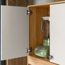 Ver imagem 4 de Armário de Cozinha Compacta Retrô 90cm Wallie N03 Freijó/off White - Mpozenato