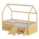Ver imagem 2 de Conjunto Bicama Casinha Rattan com Escada e Escorregador Divertidamente