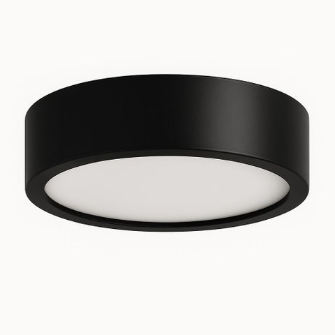 Plafon D200 Aluminio Teto e27 1 Luz Lumini Lab - Preto Fosco