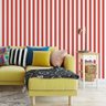 Papel de Parede Listrado Vermelho e Branco - 2,50x0,50m - 2