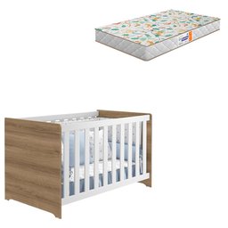 Berço Americano Mali Branco Acetinado Mezzo com Colchão Gazin – Reller - 1