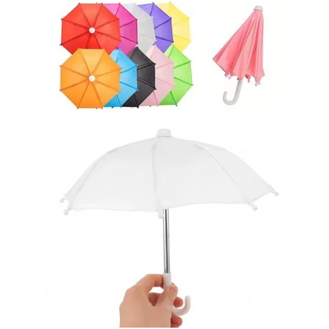 Kit 3 Mini Guarda Chuvas para Decoração Cores Diversas Tamanho 23 cm