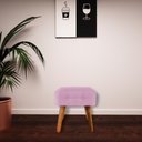 Ver imagem 2 de Puff Decorativo Pés Palito Karen Suede Rosa - Gran Belo