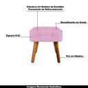 Ver imagem 4 de Puff Decorativo Pés Palito Karen Suede Rosa - Gran Belo