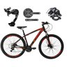 Bicicleta Aro 29 Ksw Xlt Alívio e Altus 27v Freio Hidráulico Garfo Trava - Preto/vermelho/laranja - 1
