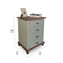 Ver imagem 5 de Mesa de Cabeceira 4 Gavetas Retrô Pés Bola Madeira Florença - Laca Verde Chá/imbuia