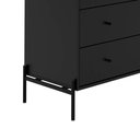 Ver imagem 4 de Cômoda 3 Gavetas Jasper 94 Cm - Preto Fosco