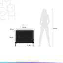 Ver imagem 5 de Cômoda 3 Gavetas Jasper 94 Cm - Preto Fosco