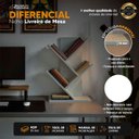 Ver imagem 3 de Livreiro de Mesa Vértice Organizador de Livros Revistas Nicho Branco