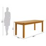 Mesa de Jantar Safira 220x88 com 10 Cadeiras Diamante Estofado Marrom:mel - 2