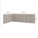 Ver imagem 6 de Cabeceira Lateral p/ Cama Solteiro 90x1.90x55 - Riscadinha Infantil - Suede Areia