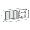 Ver imagem 2 de Aparador Sala Brise 4 Portas 180cm White DJ Móveis