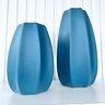 Dupla Vaso Centro de Mesa Grande Médio Alto Relevo Azul - 4